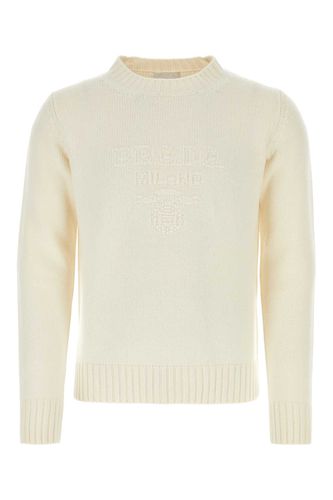 Prada Ivory Wool Blend Sweater - Prada - Modalova