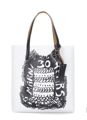 Th Anniversary Print Two-toned Tribeca Tote Bag - Marni - Modalova