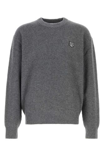 Dark Grey Wool Blend Sweater - Maison Kitsuné - Modalova