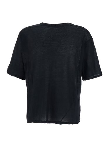 Brad Crewneck T-shirt With Rear Stitching In Cotton Man - Rick Owens - Modalova