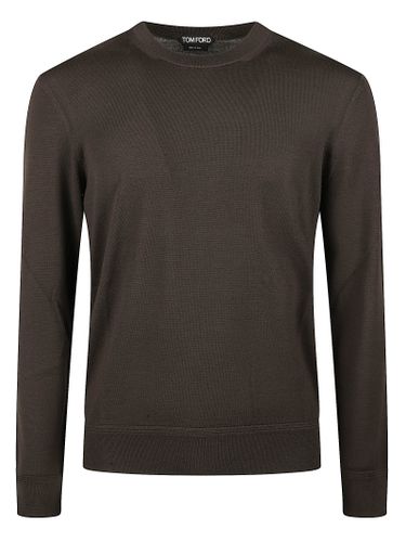 Rib Trim Plain Knit Sweater - Tom Ford - Modalova