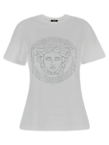 Medusa Head Embellished Crewneck T-shirt - Versace - Modalova