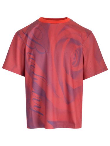 Burberry T-shirt With Rose Print - Burberry - Modalova