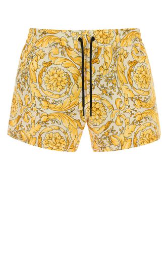 Printed Polyester Swimming Shorts - Versace - Modalova