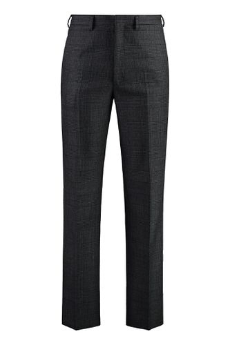 Prince Of Wales Checked Wool Trousers - Prada - Modalova