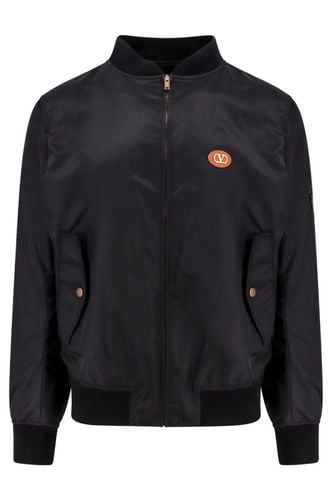 Valentino Black Nylon Bomber Jacket - Valentino - Modalova