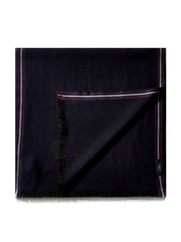 Two-tone Diagonal Weave Wool Scarf - Fay - Modalova