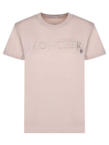 Logo Embroidered Crewneck T-shirt - Moncler - Modalova