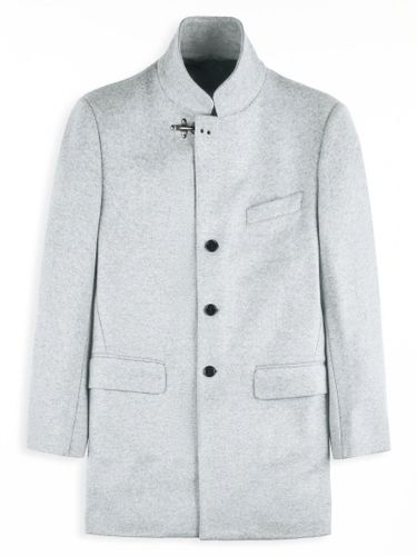 Light Yarn-dyed Wool Blend Fabric Coat - Fay - Modalova