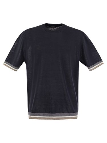 T-shirt In Linen And Cotton Yarn - Peserico - Modalova