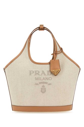 Prada Sand Canvas Handbag - Prada - Modalova