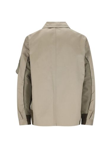 Sacai Nylon Detail Shirt Jacket - Sacai - Modalova
