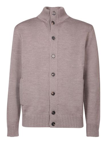 Zanone Chioto Taupe Wool Cardigan - Zanone - Modalova