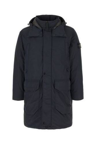 Midnight Blue Polyester Down Jacket - Stone Island - Modalova