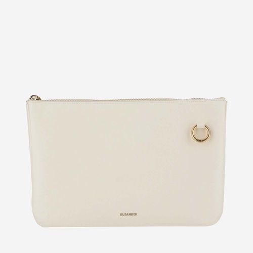 Leather Shoulder Bag With Logo - Jil Sander - Modalova