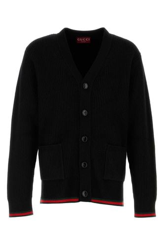 Gucci Black Wool Blend Cardigan - Gucci - Modalova