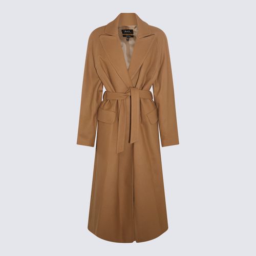 A. P.C. Camel Brown Wool Blend Coat - A.P.C. - Modalova