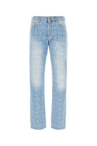 Versace Printed Denim Jeans - Versace - Modalova