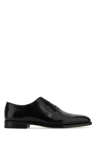 Black Leather Geoffrey Lace-up Shoes - Ferragamo - Modalova