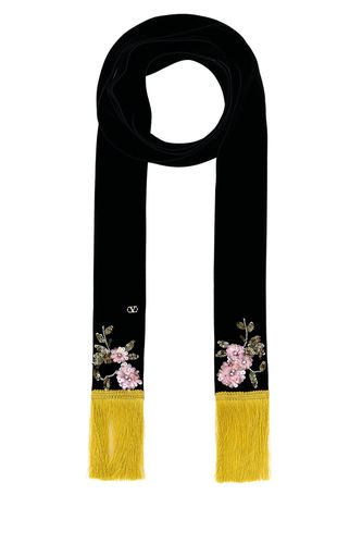 Black Velvet Scarf - Valentino Garavani - Modalova