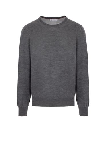 Cashmere Silk Crew Neck Sweater - Brunello Cucinelli - Modalova