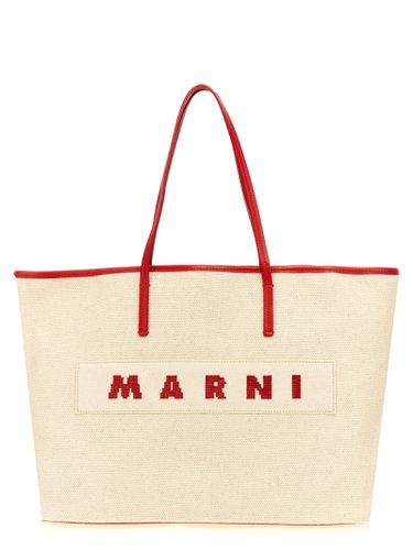 Marni Logo Canvas Shopping Bag - Marni - Modalova