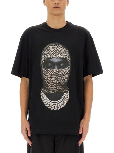 Leopard Mask Print T-shirt - ih nom uh nit - Modalova