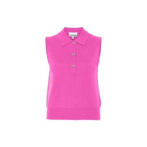 Ganni Wool And Cashmere Polo - Ganni - Modalova