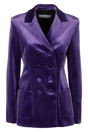 Purple Velvet Blazer - Philosophy di Lorenzo Serafini - Modalova