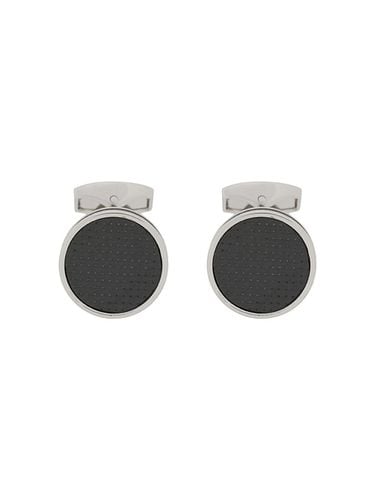 Cufflinks Round Palladium Carbon Fibre - Tateossian - Modalova