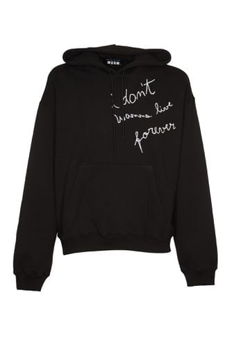 MSGM Signature Logo Hoodie - MSGM - Modalova