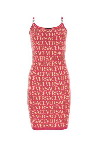 Versace Embroidered Knit Mini Dress - Versace - Modalova