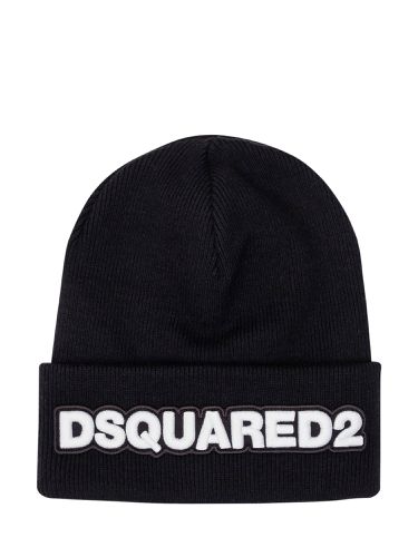 Dsquared2 Beanie With Logo - Dsquared2 - Modalova