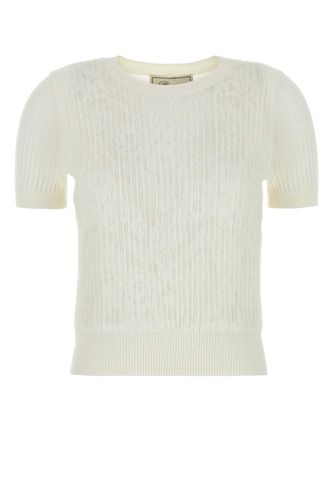 Ivory Cotton Blend Sweater - Blumarine - Modalova