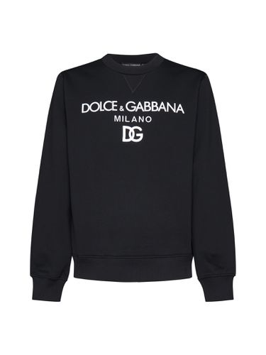 Cotton Sweatshirt With Logo - Dolce & Gabbana - Modalova