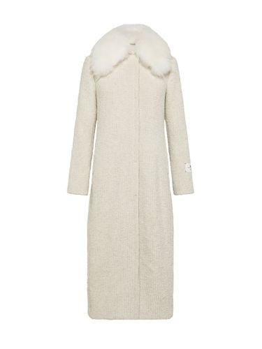 Long Coat With Cashmere Goat Collar - Peuterey - Modalova