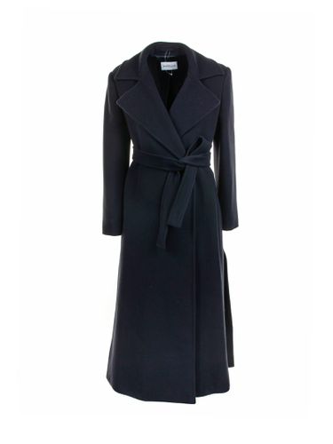 Blue Long Coat With Belt - Marella - Modalova