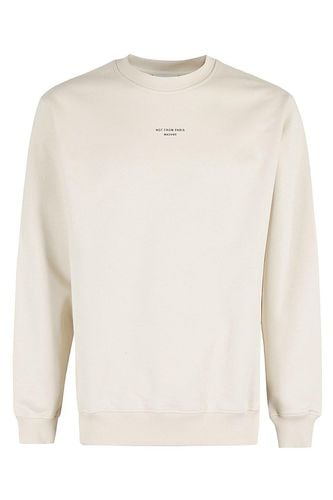 Slogan Printed Crewneck Sweatshirt - Drôle de Monsieur - Modalova