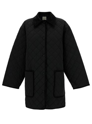 Jacket With Collar And Oversized Pockets In Quilted Fabric Woman - Totême - Modalova