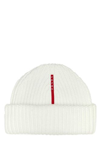 Prada White Polyester Beanie Hat - Prada - Modalova