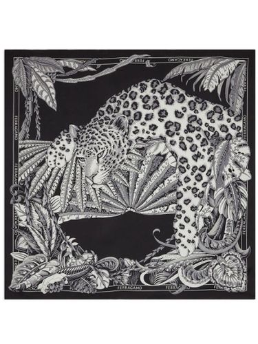 Animalier Print Silk Foulard - Ferragamo - Modalova