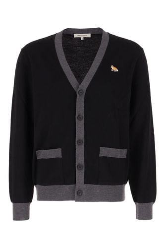 Maison Kitsuné Black Wool Cardigan - Maison Kitsuné - Modalova