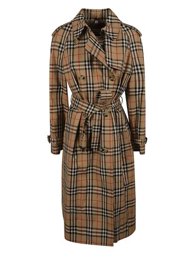 Burberry Check Belted Trench - Burberry - Modalova