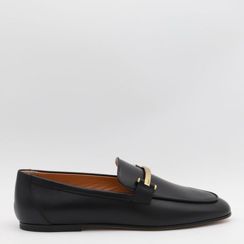 Tod's Black Leather Loafers - Tod's - Modalova