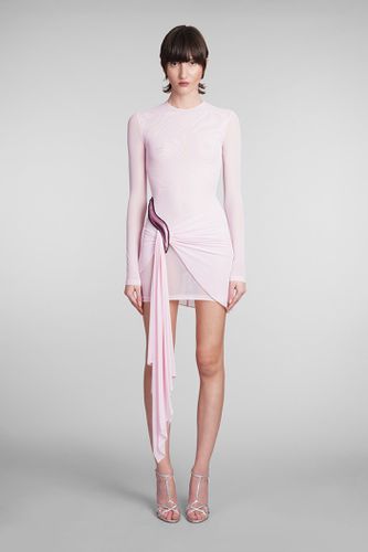Dress In Rose-pink Polyamide - David Koma - Modalova