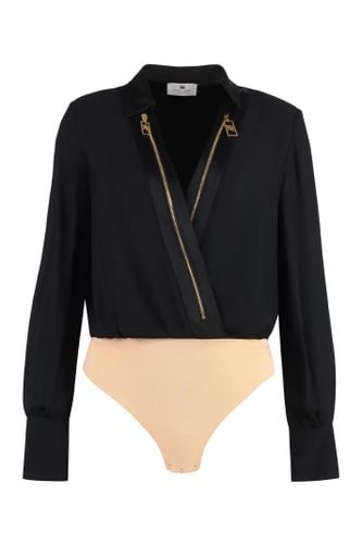 Georgette Bodysuit Shirt - Elisabetta Franchi - Modalova