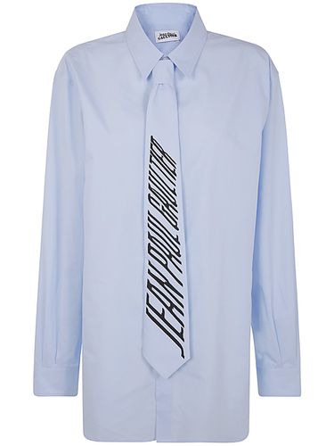 Cotton Popeline Shirt With Printed Tie - Jean Paul Gaultier - Modalova