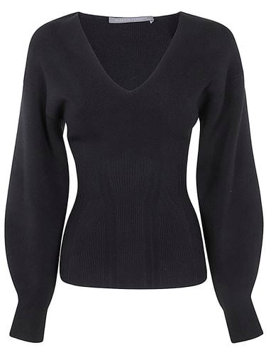 Viscose Stretch V Neck Sweater - Alberta Ferretti - Modalova