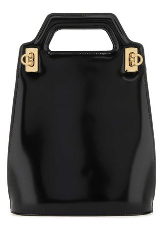 Black Leather Mini Wanda Handbag - Ferragamo - Modalova