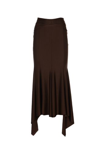 Asymmetric Rear Zip Skirt - Philosophy di Lorenzo Serafini - Modalova